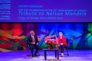 H κυρία Irina Bokova, Γενική Διευθύντρια της UNESCO και ο κ. Eric Martelly, Πρόεδρος της Δημοκρατίας της Αϊτής