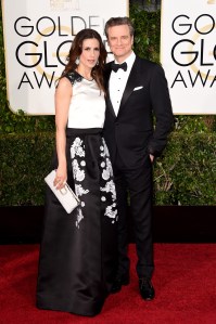 Colin and Livia Firth wear Chopard to the 72nd Golden Globes Awards, Los Angeles, January 11th 2015